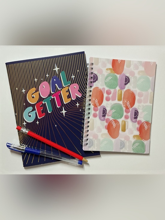 Other - “Goal Getter” & Spiral Color Splash Notebook Set w/Gel Pen & Pencil - nwot